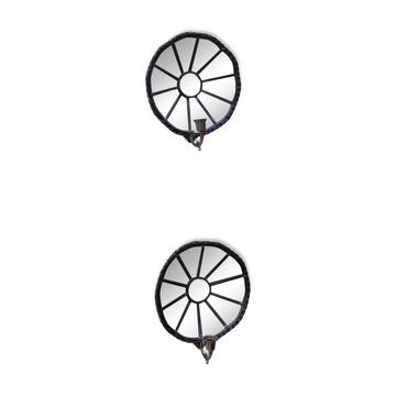 Pair of Vintage Sun Mirror Sconces in Pewter by Klöva Hallar