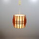 Rhodoid and wood suspension, vintage cocoon, 1960