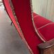 Wooden and velvet bench circa 1900