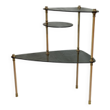 Smoked glass tripod side table, 1950