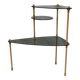 Smoked glass tripod side table, 1950