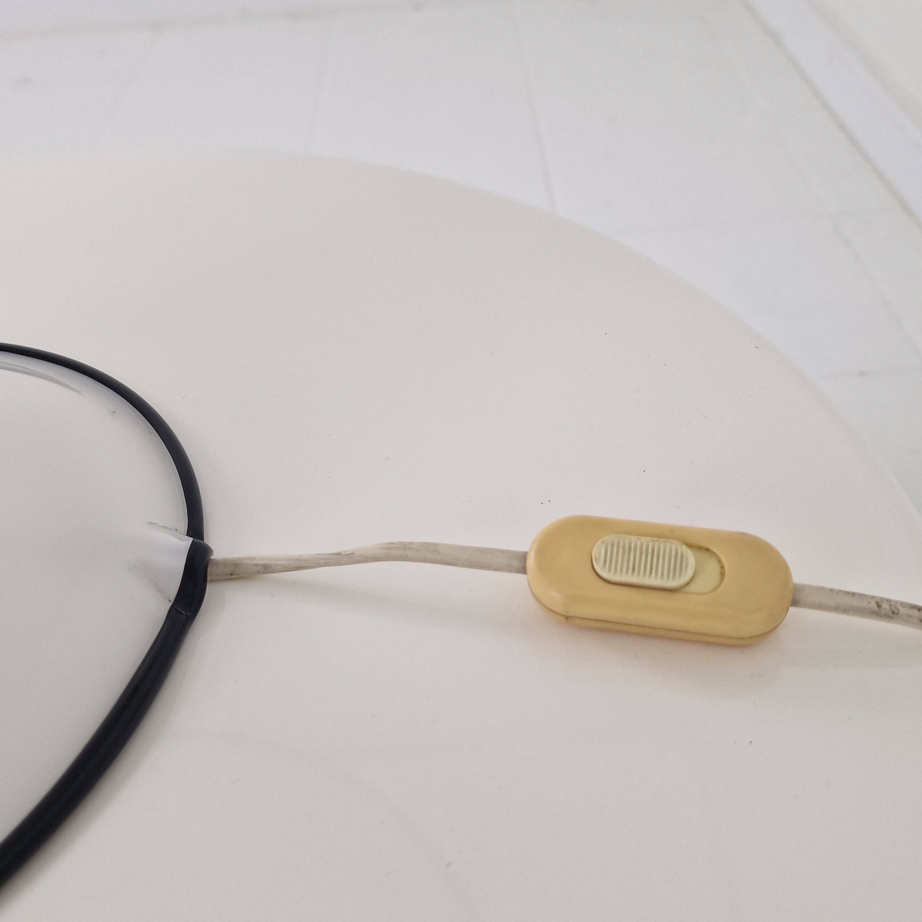 Rare '70s Murano Mushroom Lamp – Hand-Blown Glass with White Diffused Light