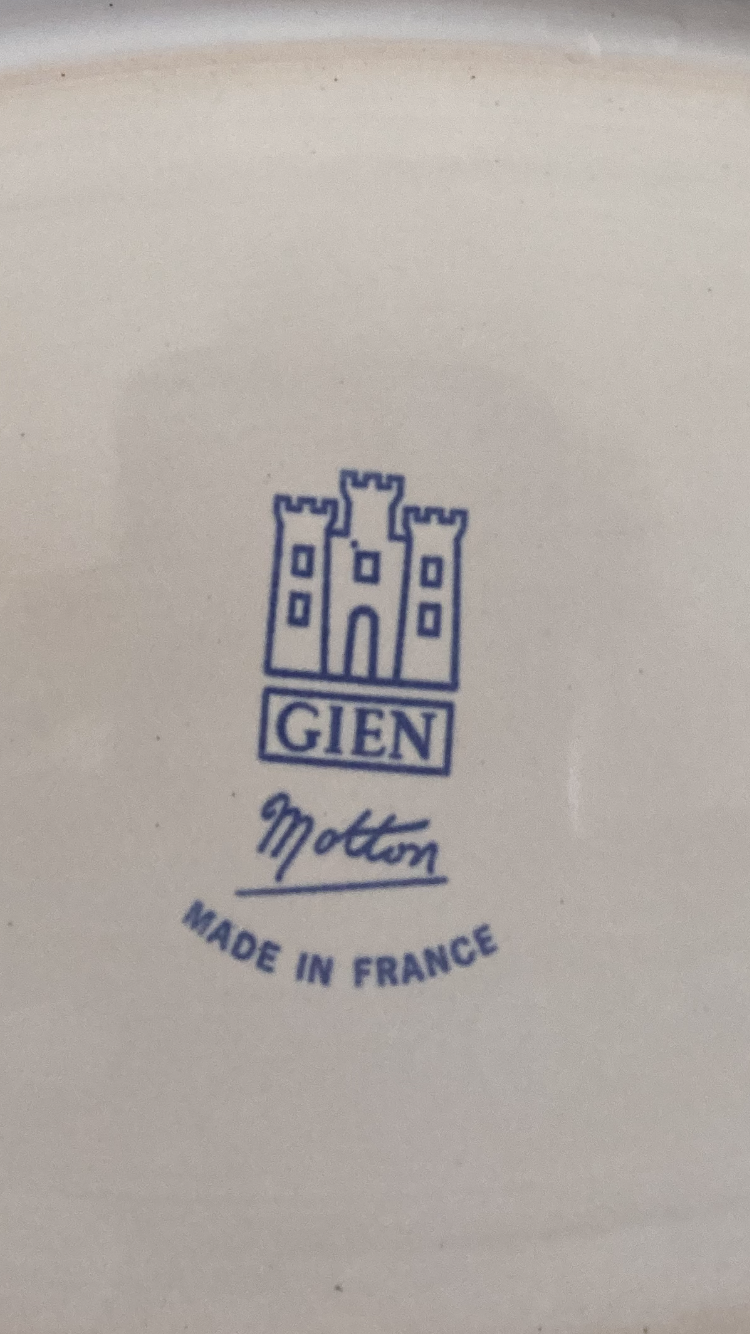 Gien oval dish, Motton creation