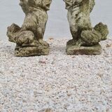 Reconstructed stone garden statues