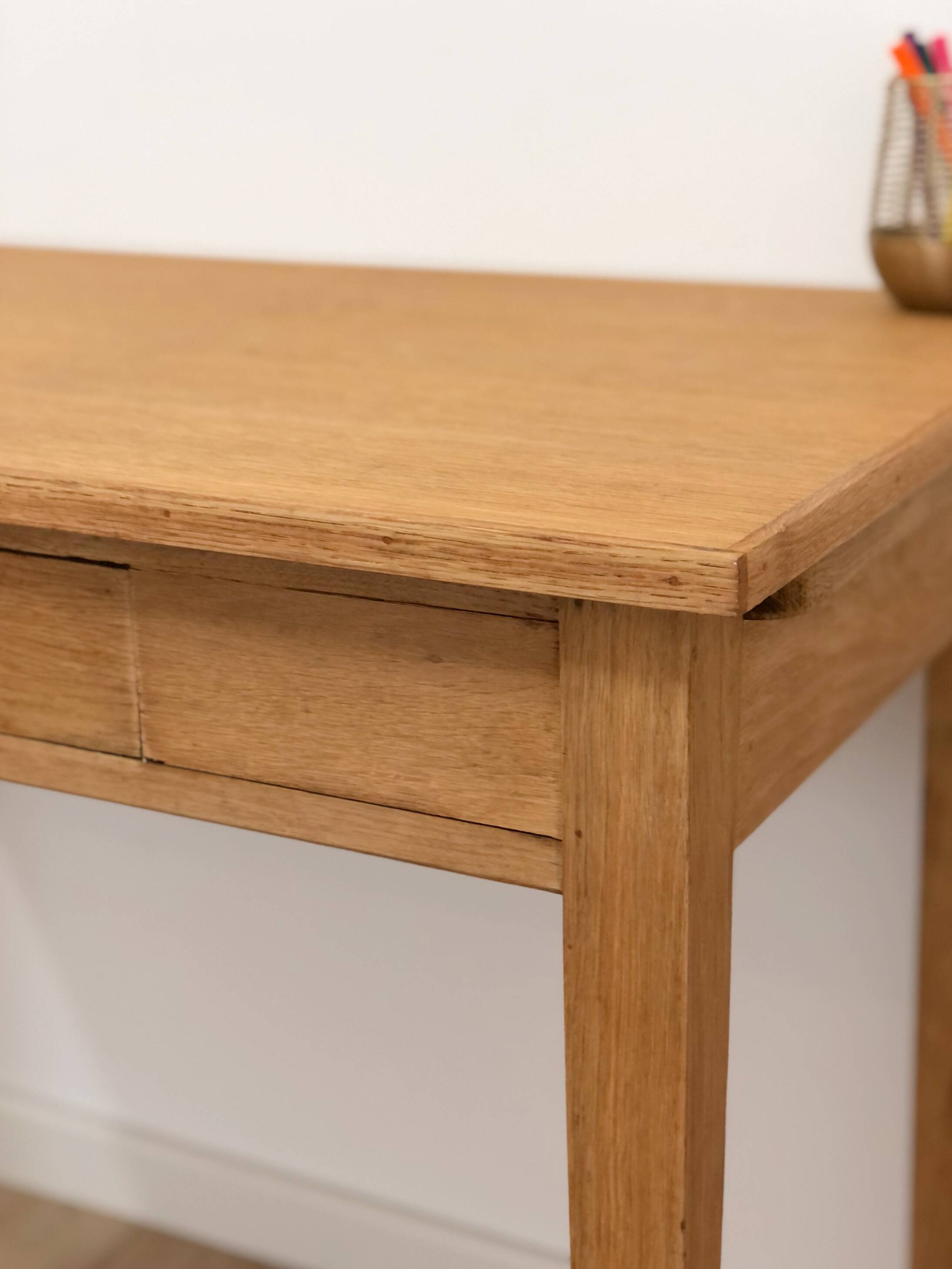 Vintage desk, in solid oak