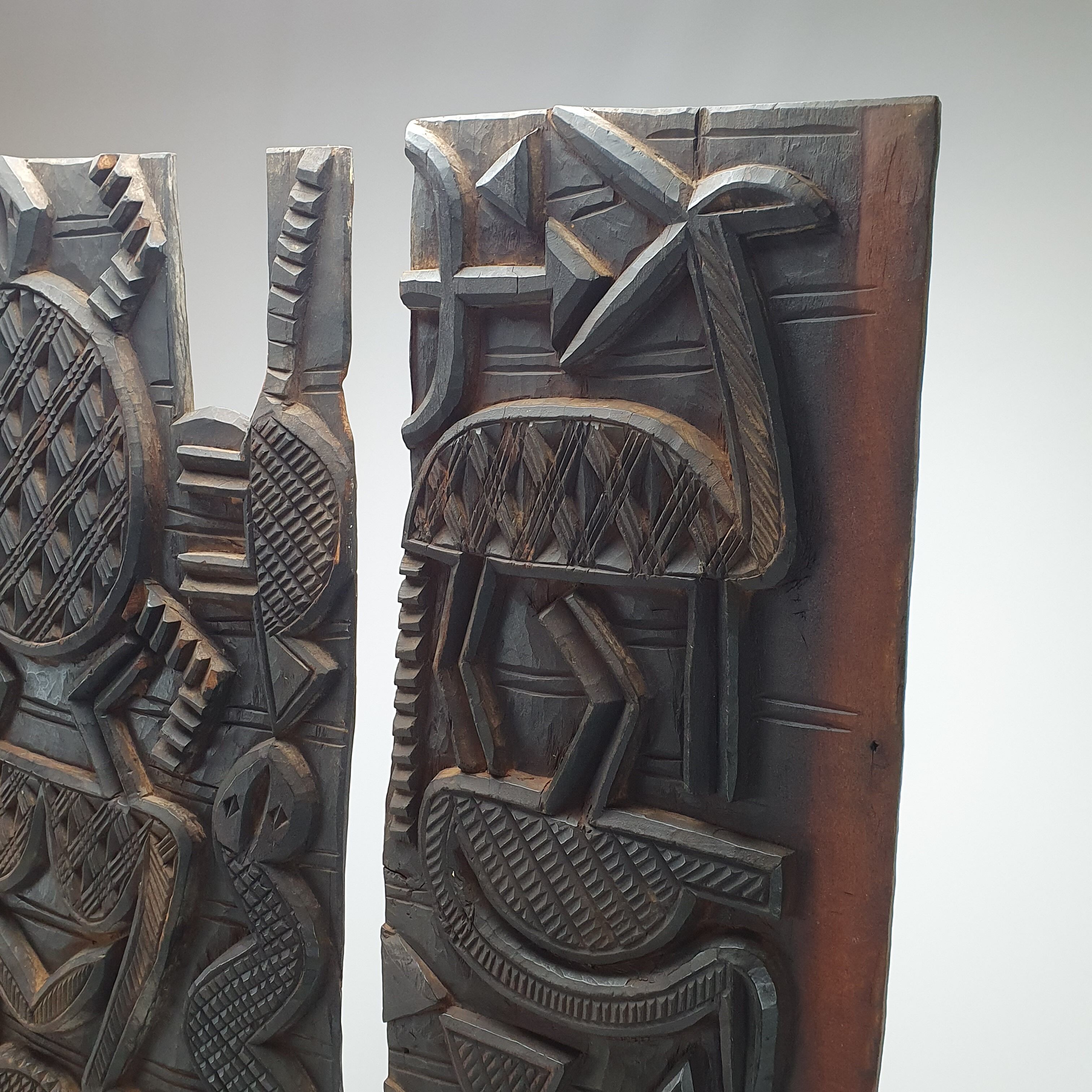 3 part door panel from the Nupe people of Nigeria, 1920s