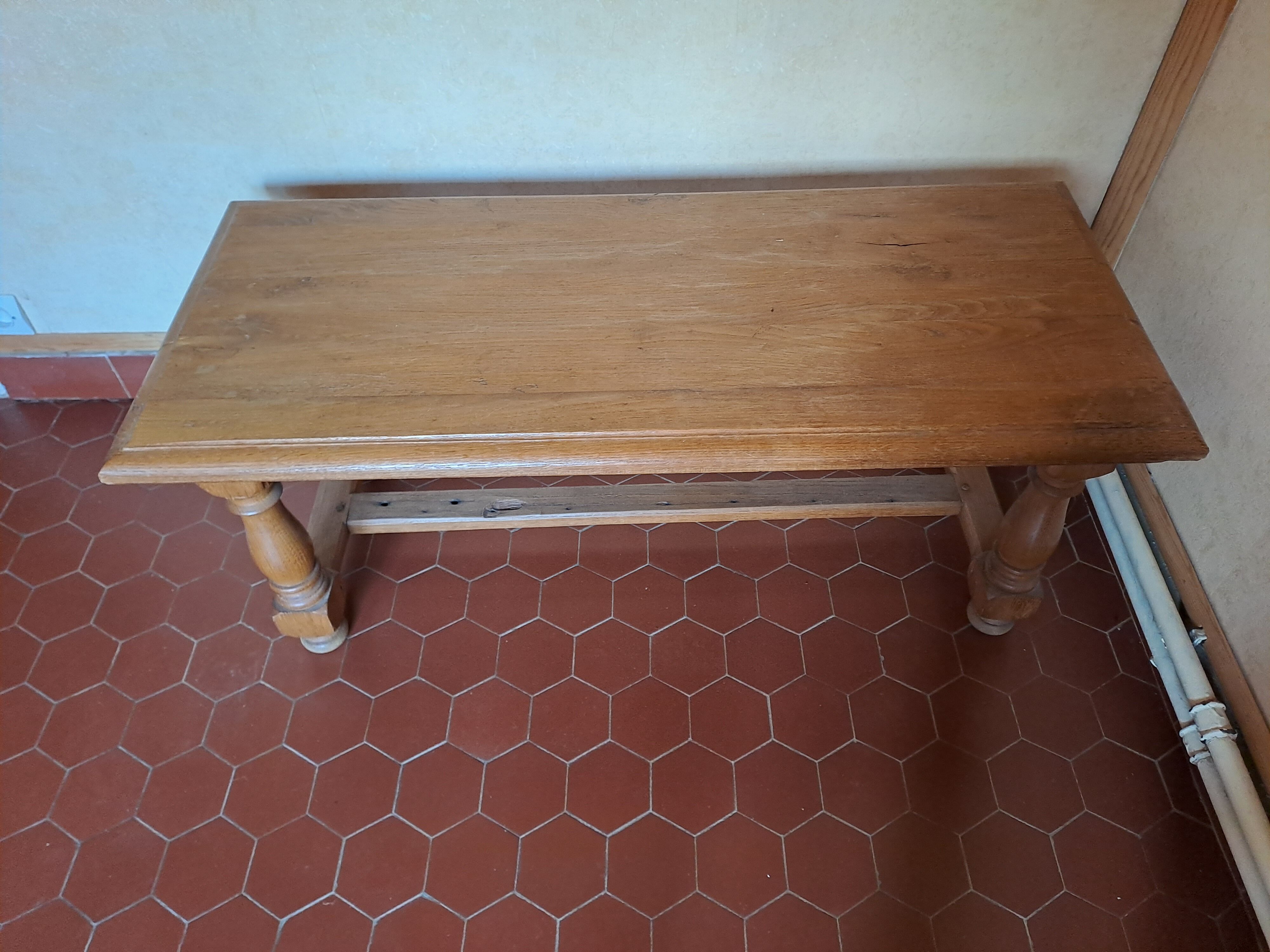 Solid oak coffee table