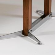 Table basse vintage en palissandre et métal brossé, 1960s