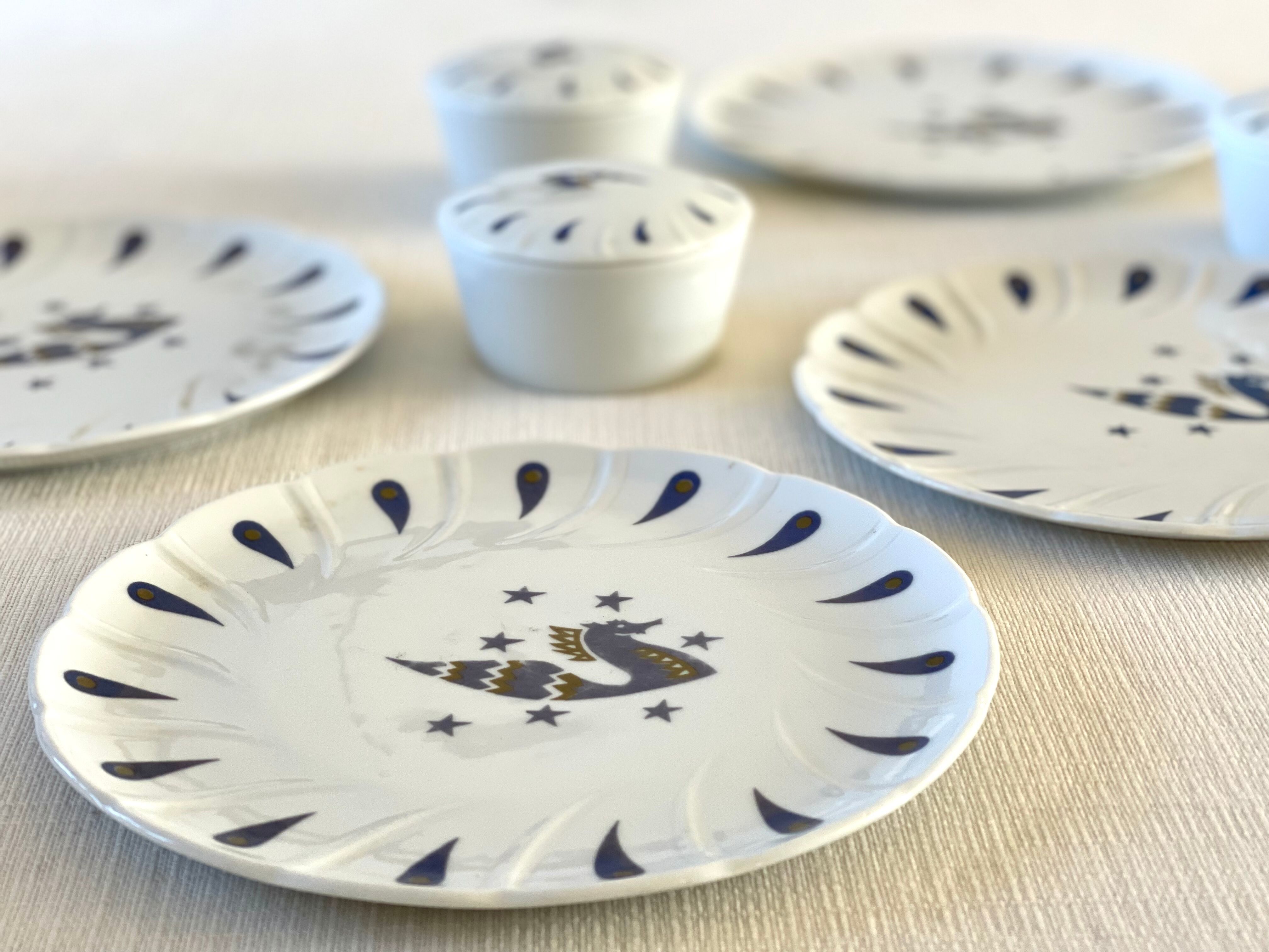 6 Bernardaud plates for Air France