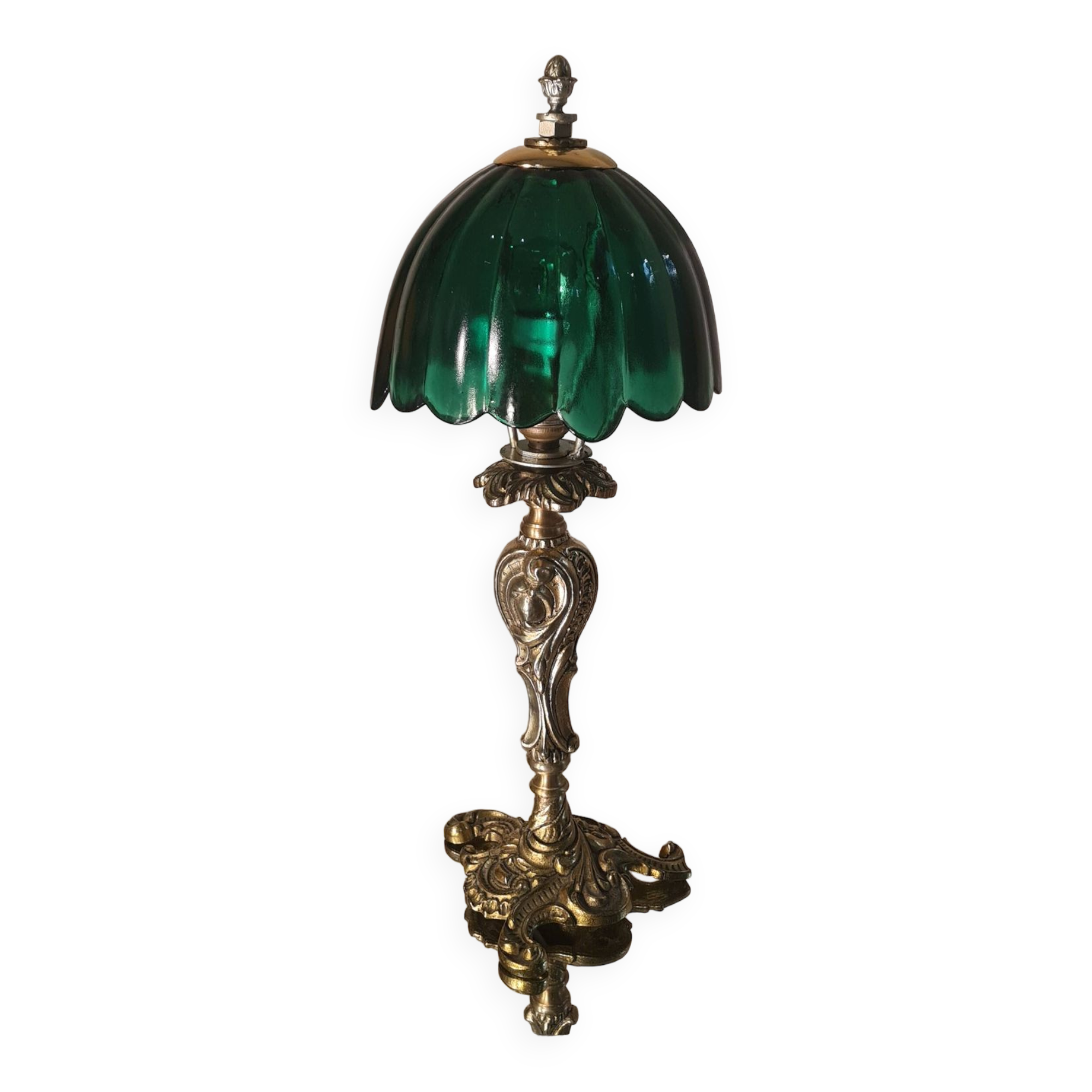 Rocaille style lamp, golden 38x15