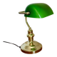 Lampe de notaire opaline verte vintage