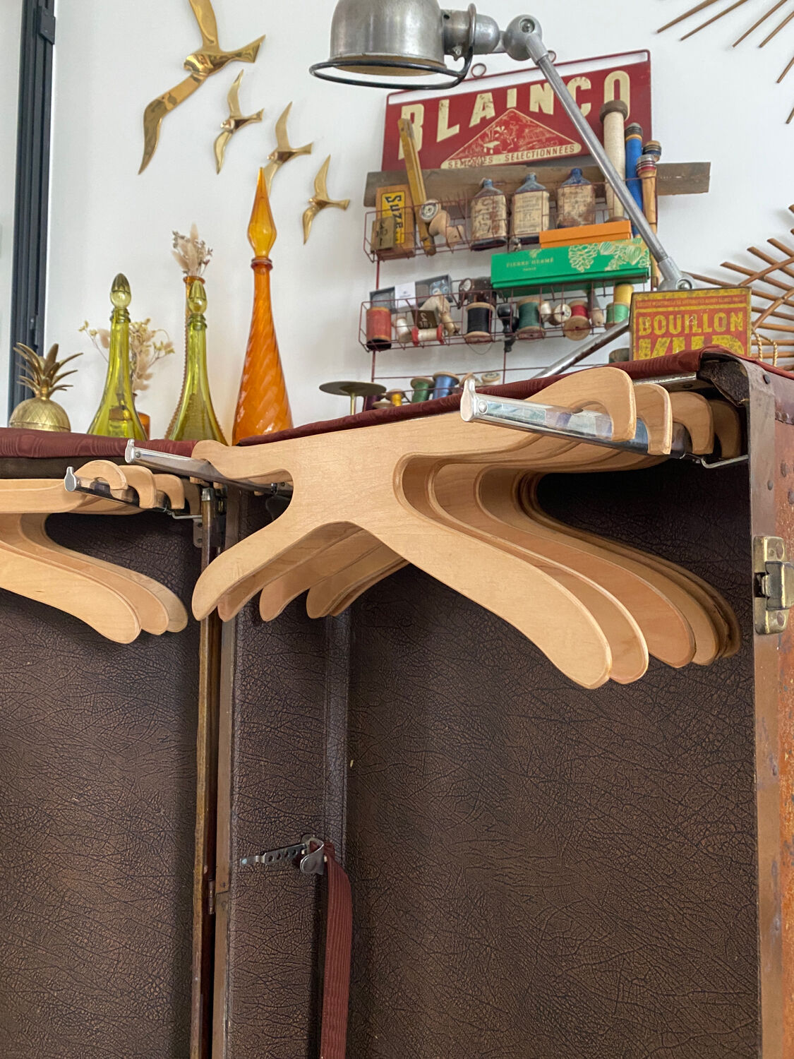 Old vintage cabin trunk