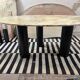 Table a manger marbre et pieds acier
