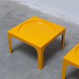 Pair of fiberglass side tables by Marc Berthier for Prisunic, 1970s