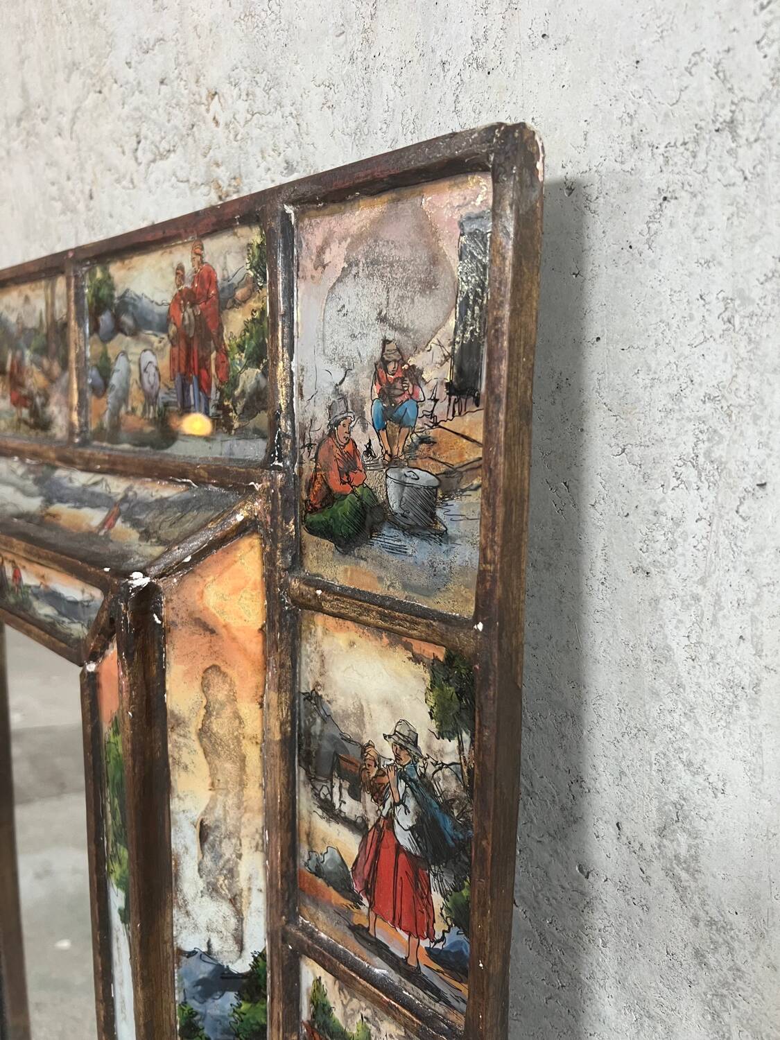 Handpainted Italian mirror