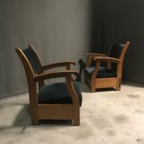 Pair of 1930's Dutch lounge chairs