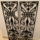 2 Art Nouveau ironwork grids decorated with inopuly or blueberry decoration