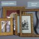 Old frame carved gilded wood 38x32 cm, leafing 26.3x20.3 cm
