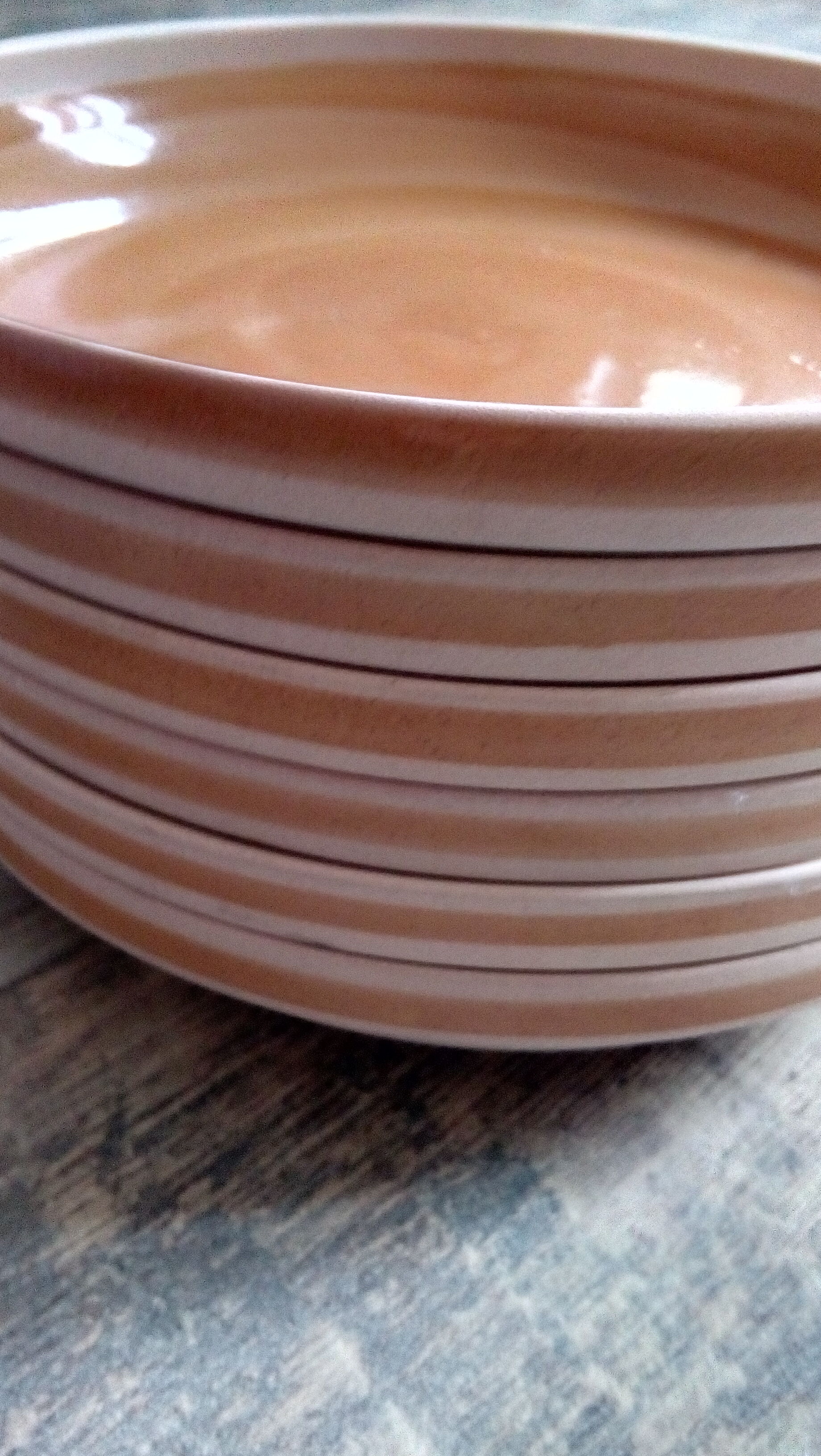 Set de 6 assiettes en grès Sarreguemines