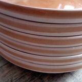 Set of 6 plates in Sarreguemines sandstone