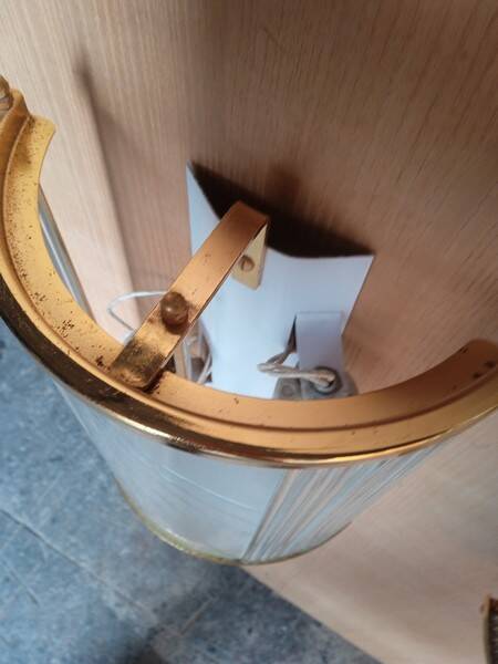 Pair of vintage Hollywood Regency wall lights, 1980s