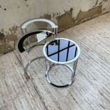 Trio of 70s chrome consoles