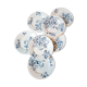 Lot de 7 assiettes à dessert "Pensées" en Terre de Fer, Salins