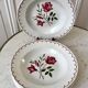 Set of 6 hollow plates Badonviller with flowers 30s