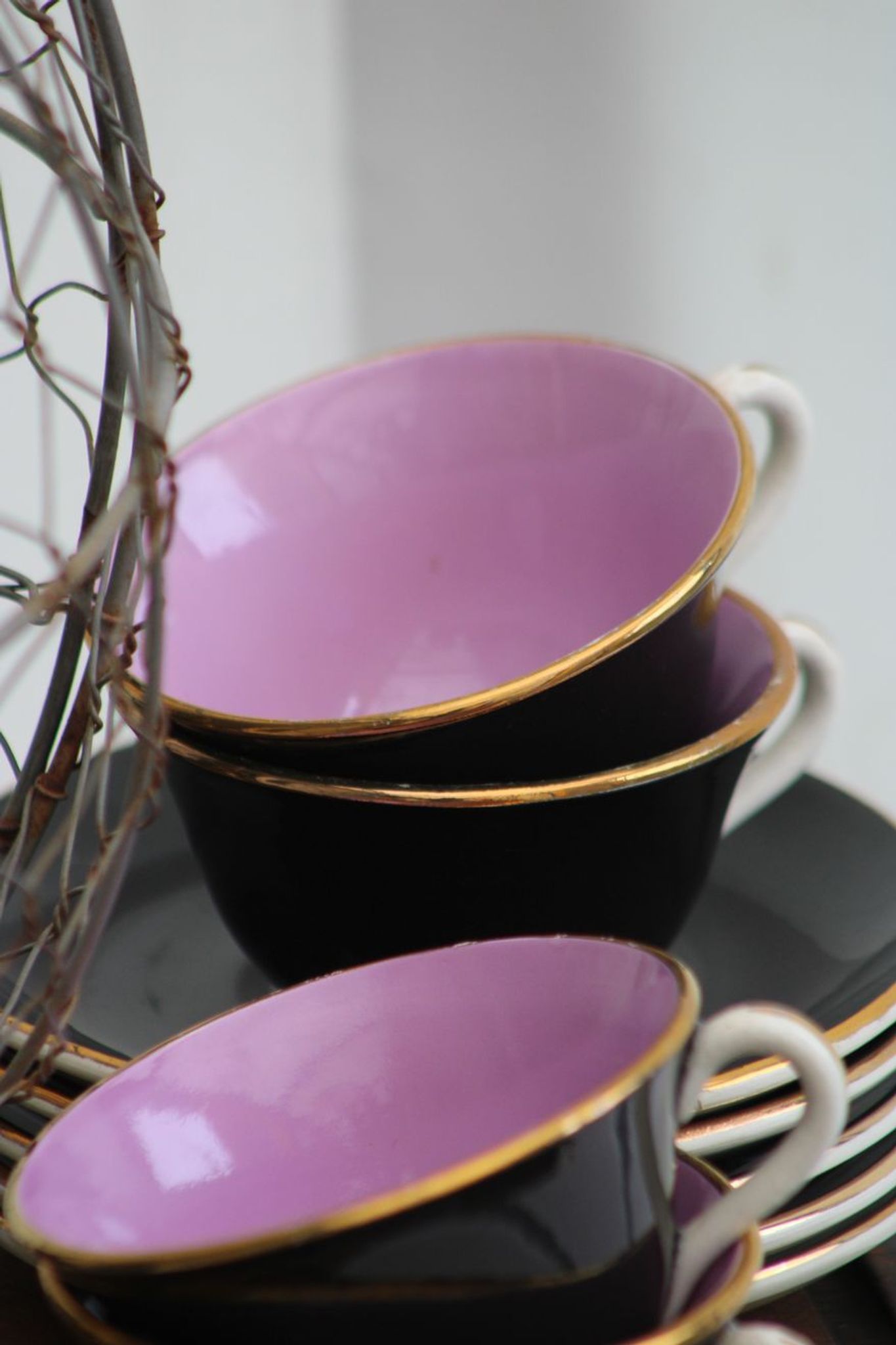 Lot of 6 old coffee cups