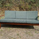 Vintage Scandinavian 3-seater wooden sofa – 1960s/70s