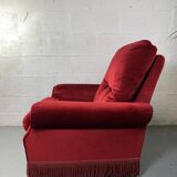 Red Club Chair with Fringe