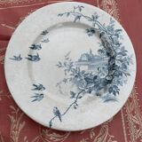 6 Antique earthenware dessert plates, matching patterns