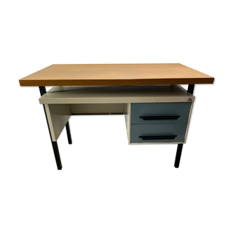 Bureau industriel métallique par behin vintage 1960