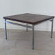 Table basse vintage bois et métal 1970