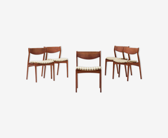 Ensemble de 5 chaises, Danemark 1960