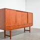 Danish teak enfilade – vintage Scandinavian sideboard 196 cm