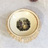 Compotier dish on porcelain piedouche mehun on yevre la gazelle retro