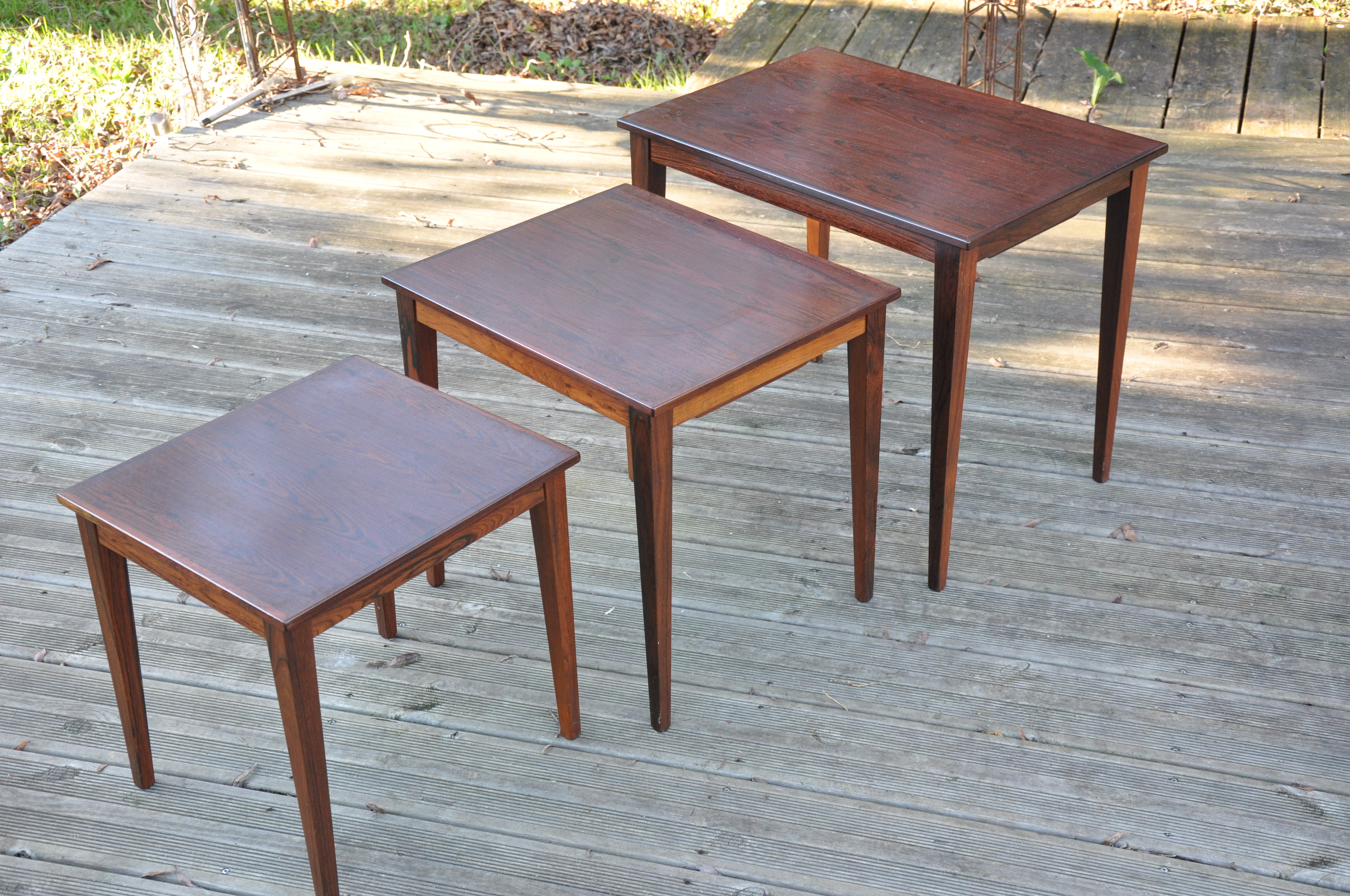 Kvalitet pull-out tables scandinavian 60s rosewood