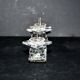Swarovski candlestick in cut crystal signed sc swarovski design 1980