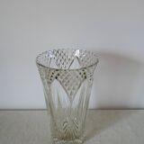 Crystal vase with art deco patterns, 1950