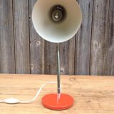 Red articulated desk lamp