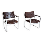 Ensemble vintage de deux fauteuils lounge et table basse par Ekselius pour J.O.C, Suède, années 1970