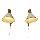 Pair of modular wall lights Scandinavian design 1960.
