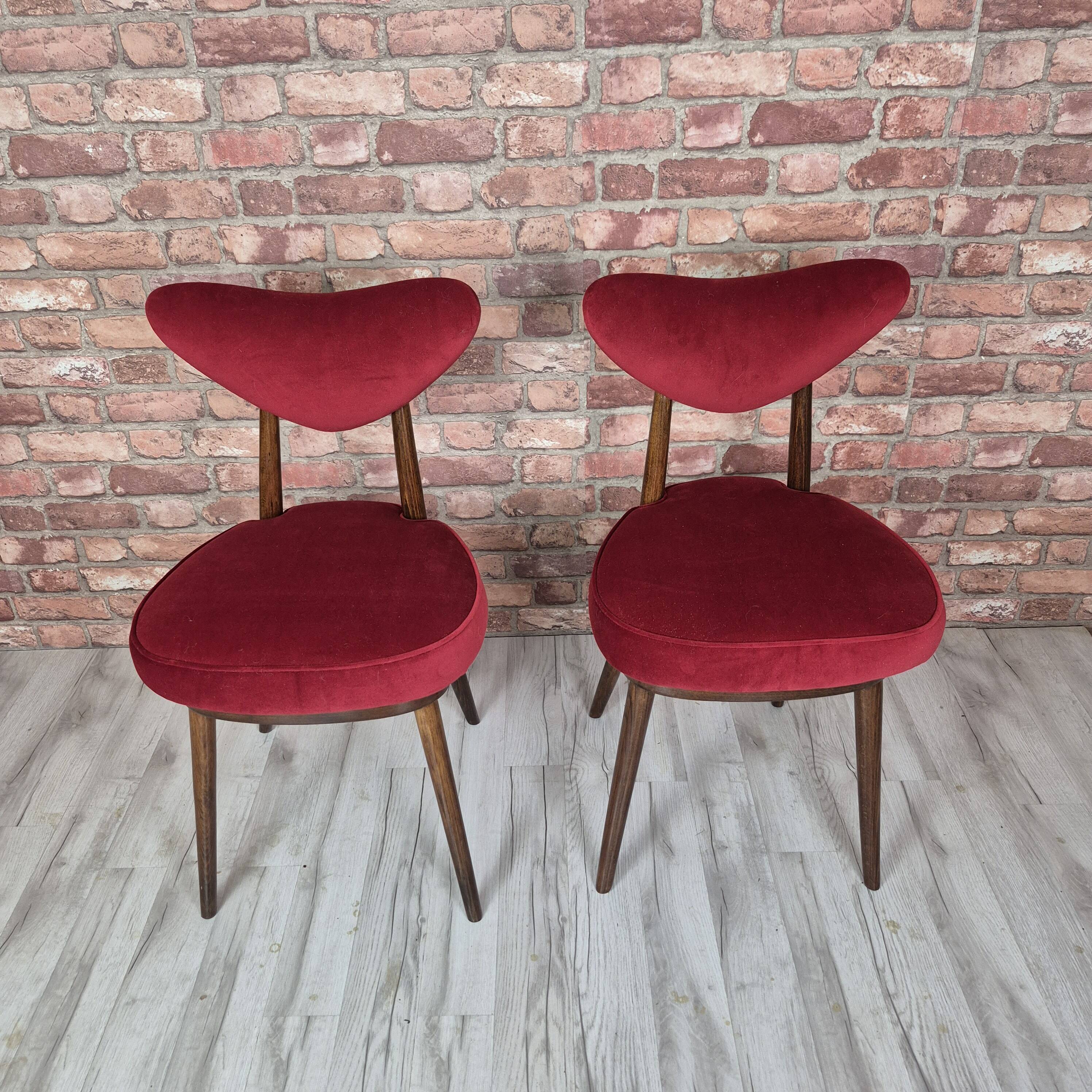Pair of Iconic "Heart" Chairs by H. & J. Kurmanowicz – Award-Winning Polish