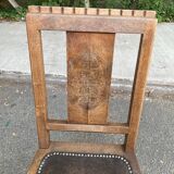 Art Deco chair in wood and brown