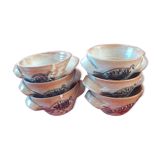 6 Earrings in varnished sleet,  Bird motif