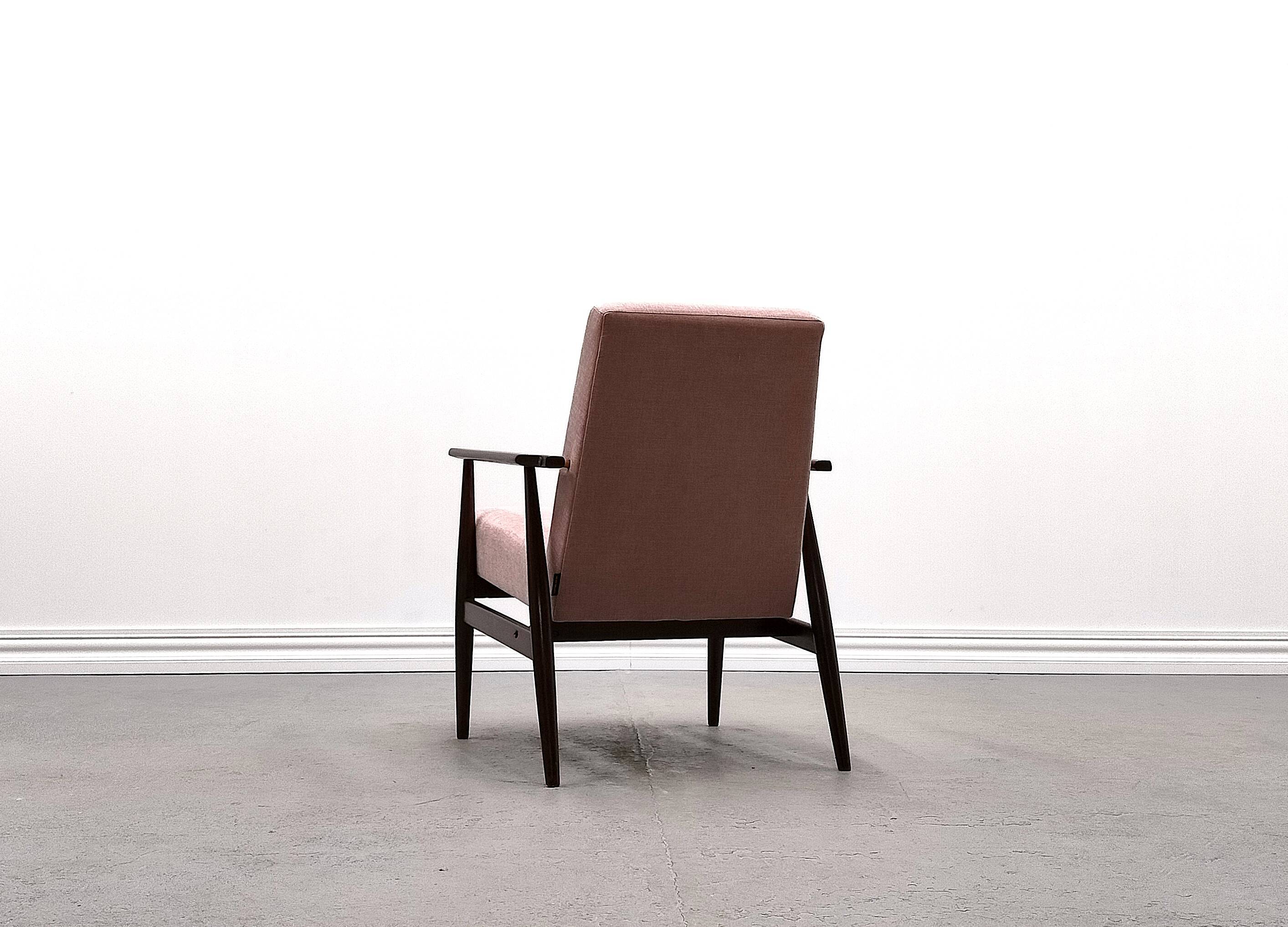 1960 Henryk Lis Mid Century Armchair in Pink