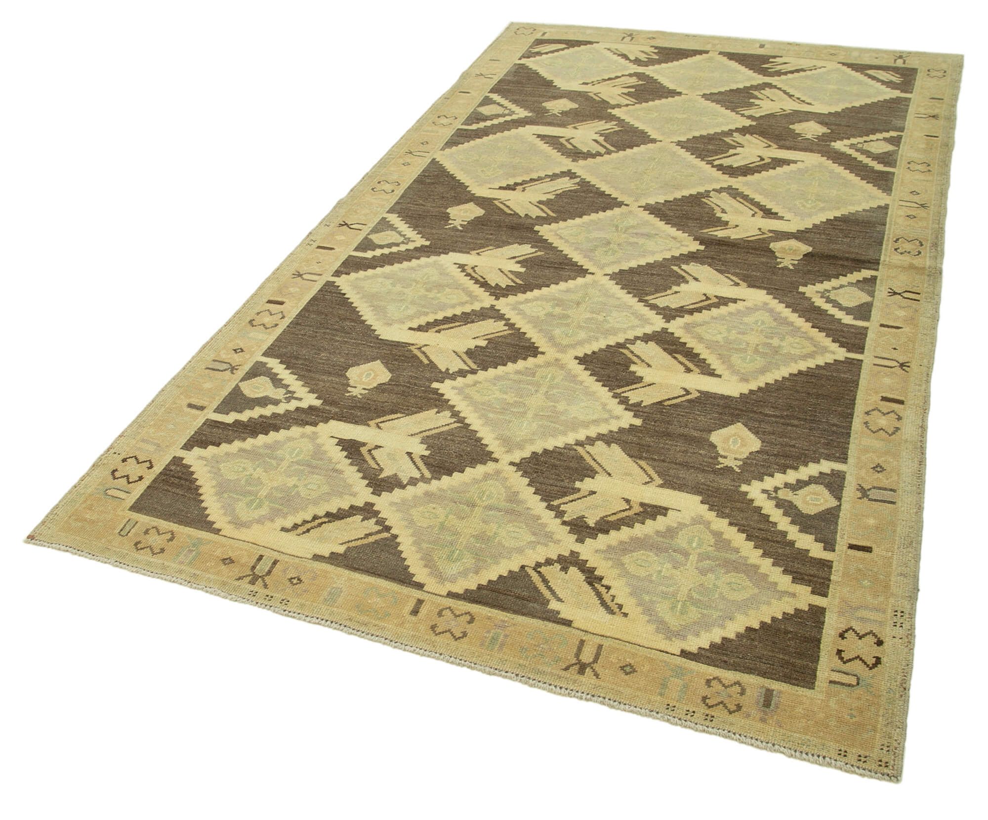 1960s handmade one-of-a-kind oriental beige rug 151 cm x 271 cm