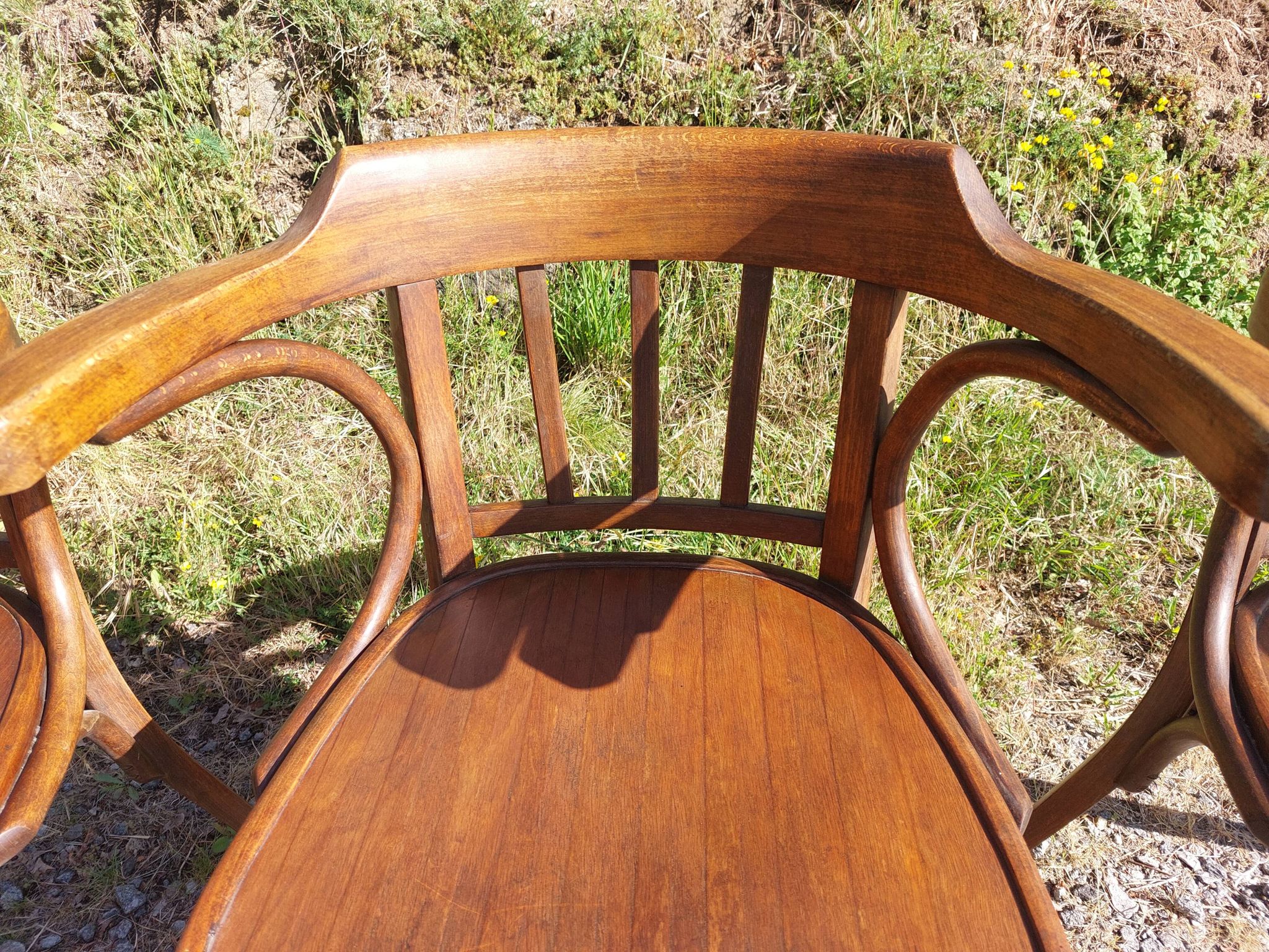 4 fauteuils Baumann en bois courbé
