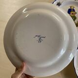 Old decorative plates decorated with characters